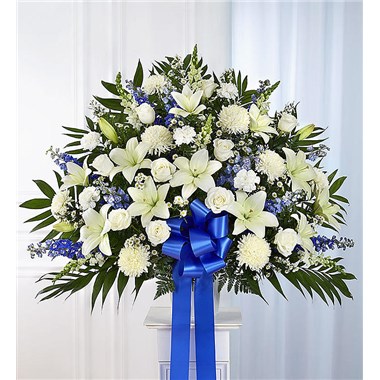 Heartfelt Sympathies&trade; Standing Basket- Blue & White